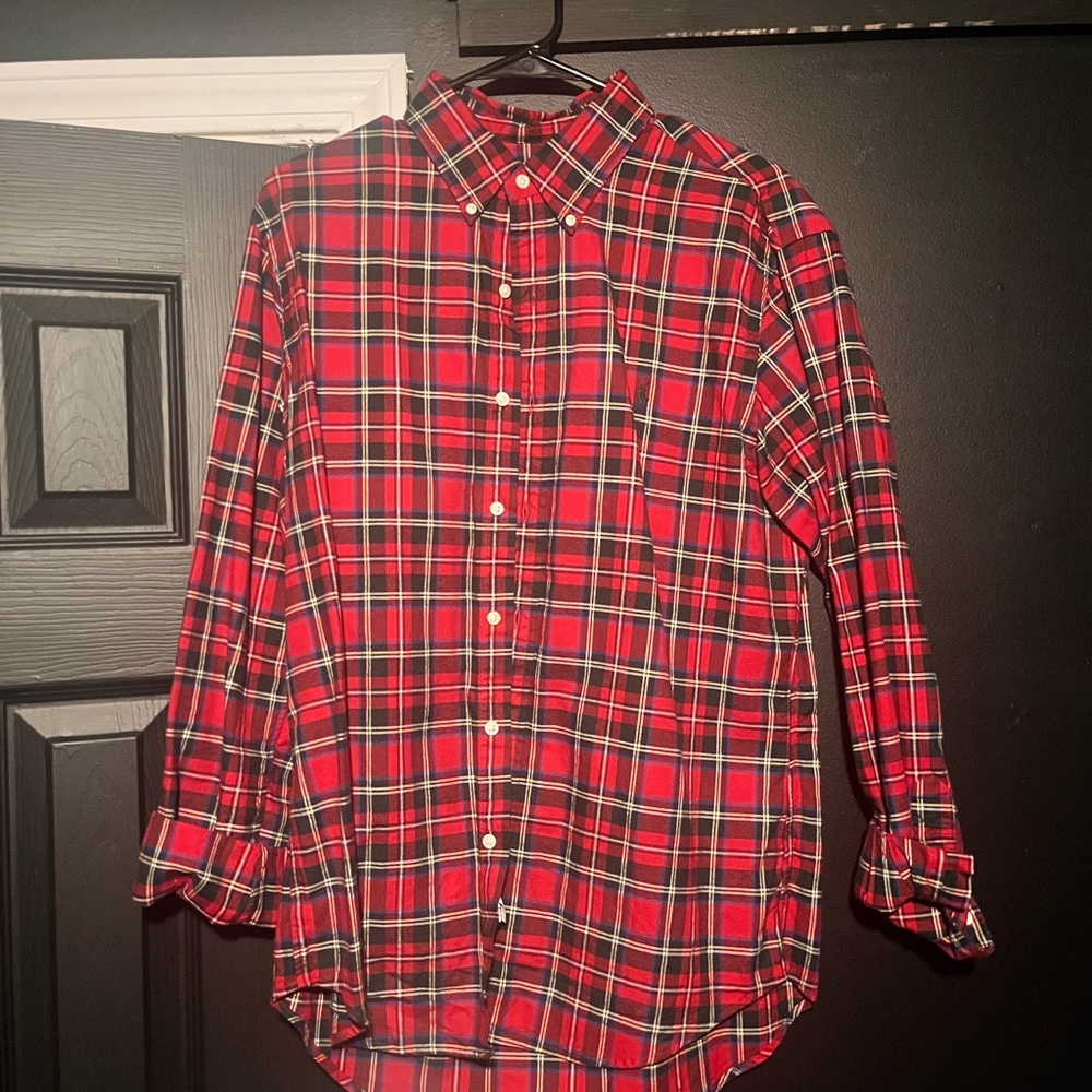 Ralph Lauren Red and Green Plaid Shirt